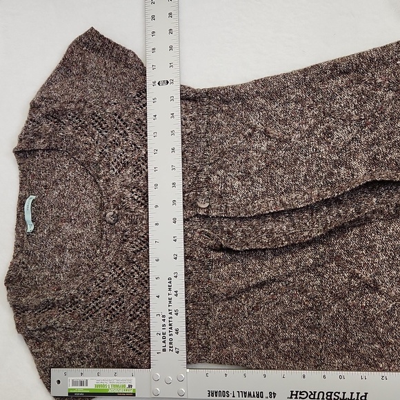 Maurices Women's Brown Knit Button Cardigan Down Sweater Top Size Medium - Picture 8 of 10